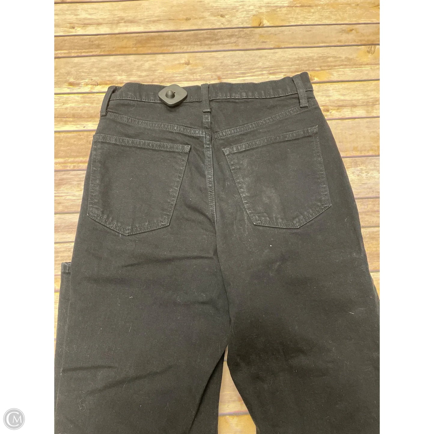 Jeans Straight By Universal Thread In Black Denim, Size: 8