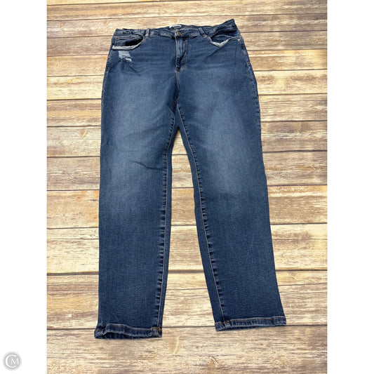 Jeans Skinny By Good American In Blue Denim, Size: 18