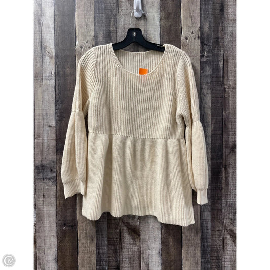 Sweater By Cmf In Cream, Size: M