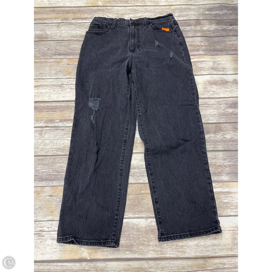 Jeans Straight By Universal Thread In Black Denim, Size: 10