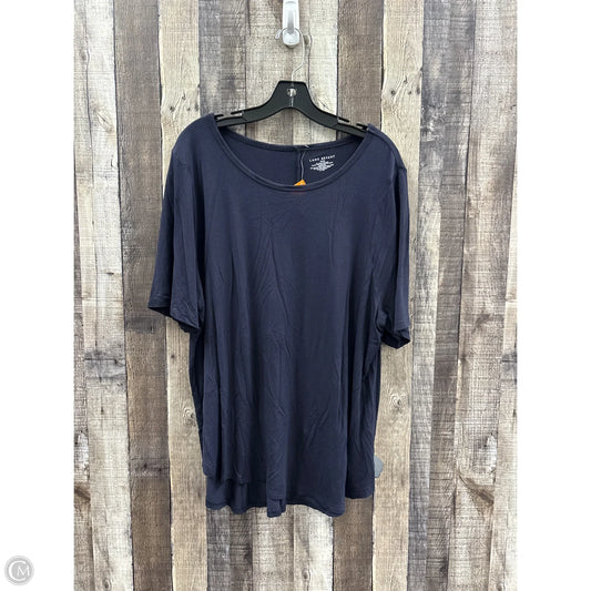 Top Short Sleeve By Lane Bryant In Navy, Size: 1x