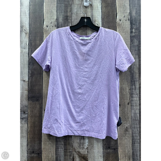 Top Short Sleeve Basic By Vince In Purple, Size: L