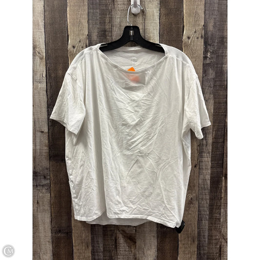 Athletic Top Short Sleeve By Lululemon In White, Size: Xl