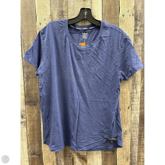 Athletic Top Short Sleeve By Reebok In Blue, Size: Xl