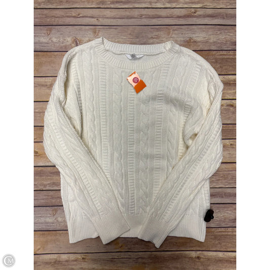 Sweater By Time And Tru In White, Size: M