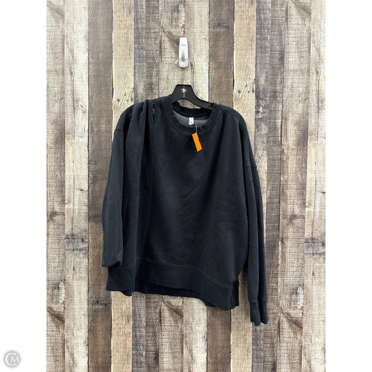 Sweatshirt Crewneck By Fabletics In Black, Size: Xl