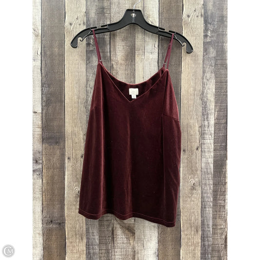 Top Sleeveless By A New Day In Maroon, Size: L