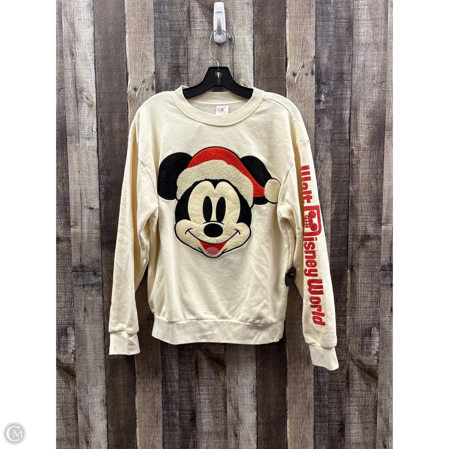 Sweatshirt Crewneck By Disney In Cream, Size: S
