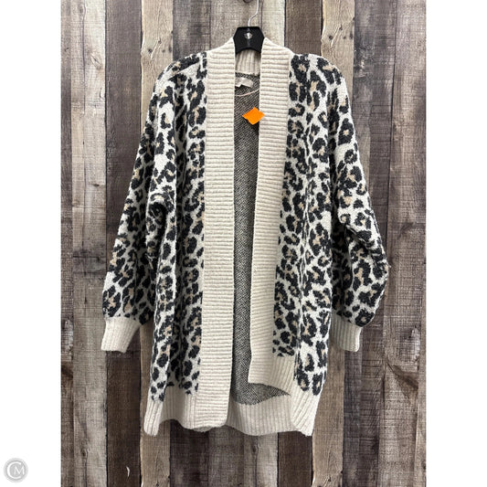 Sweater Cardigan By Loft In Animal Print, Size: S