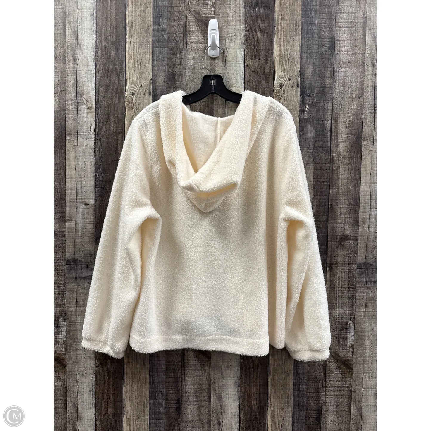 Jacket Fleece By Loft In Cream, Size: Xl