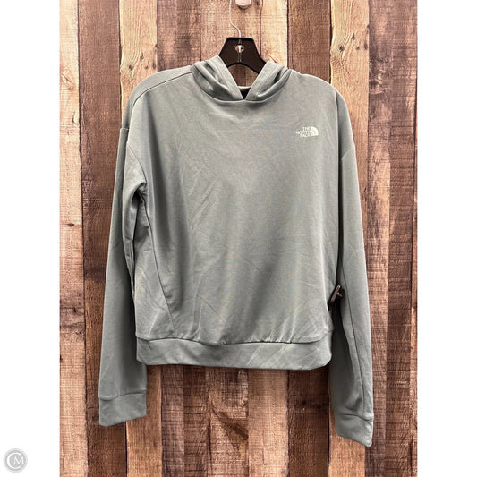 Athletic Top Long Sleeve Hoodie By The North Face In Green, Size: M