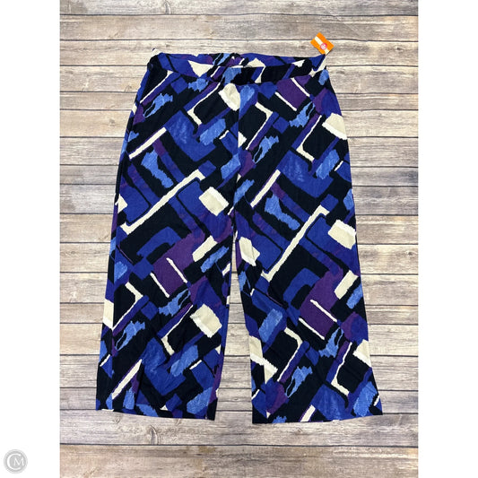 Pants Wide Leg By Chicos In Black & Purple, Size: Xl