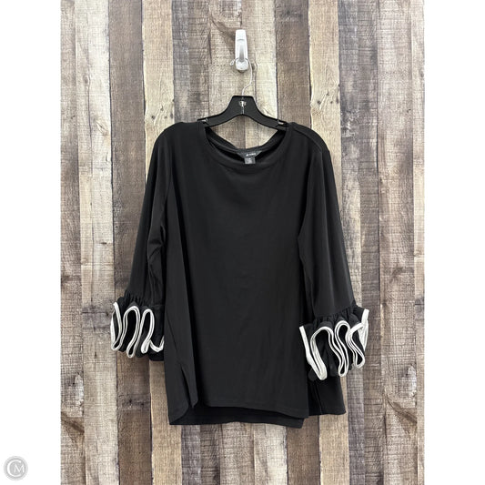 Top Long Sleeve By Ali Miles In Black, Size: Xl