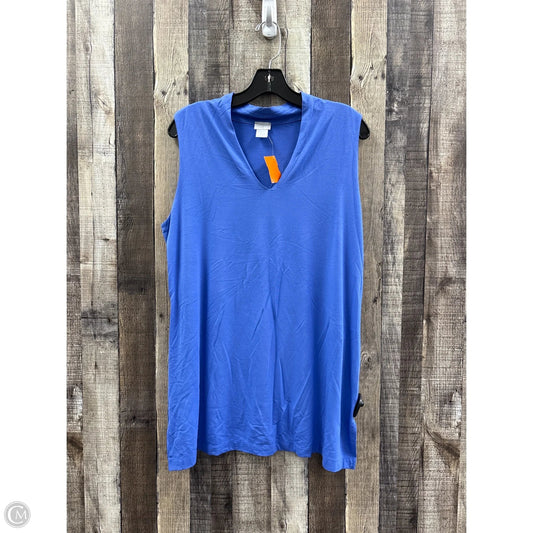 Tunic Sleeveless By Chicos In Blue, Size: M