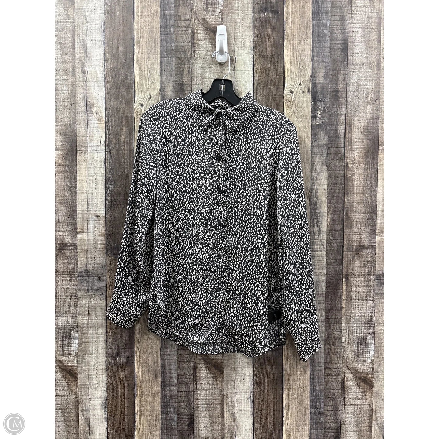 Top Long Sleeve By H&m In Animal Print