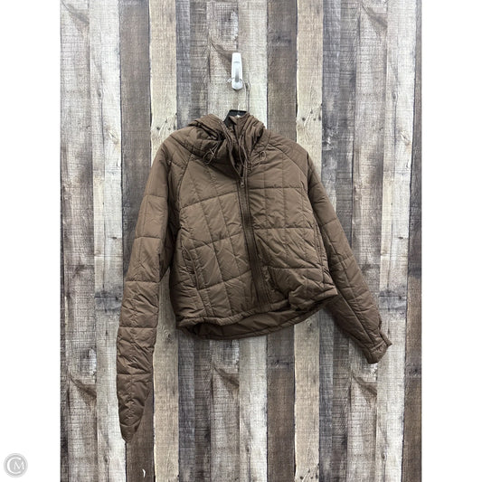 Coat Puffer & Quilted By Thread And Supply In Brown, Size: L