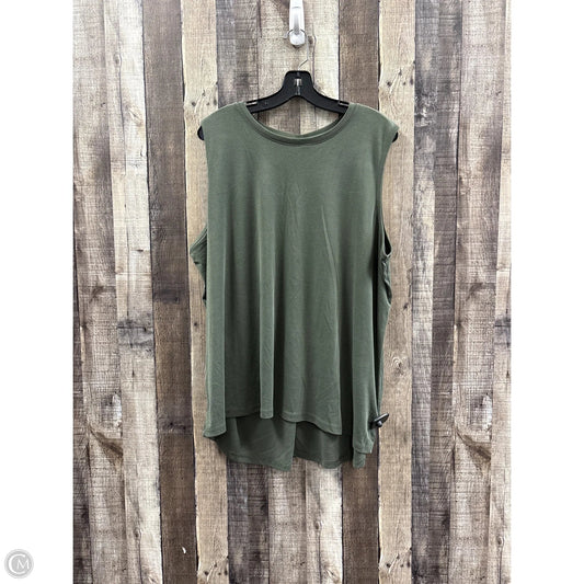 Top Sleeveless By Ava & Viv In Green, Size: 2x