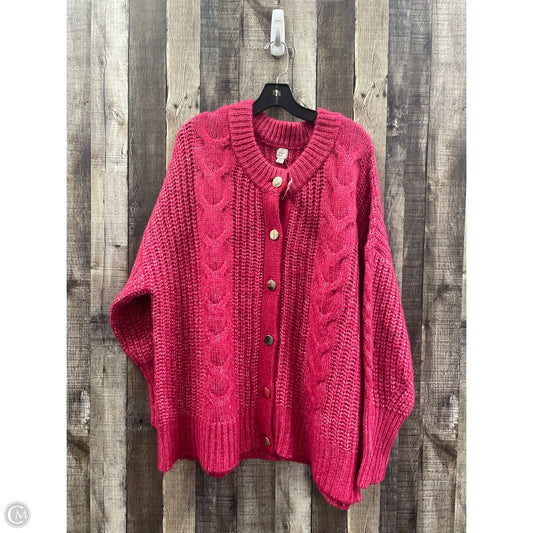 Sweater Cardigan By A New Day In Pink, Size: 3x