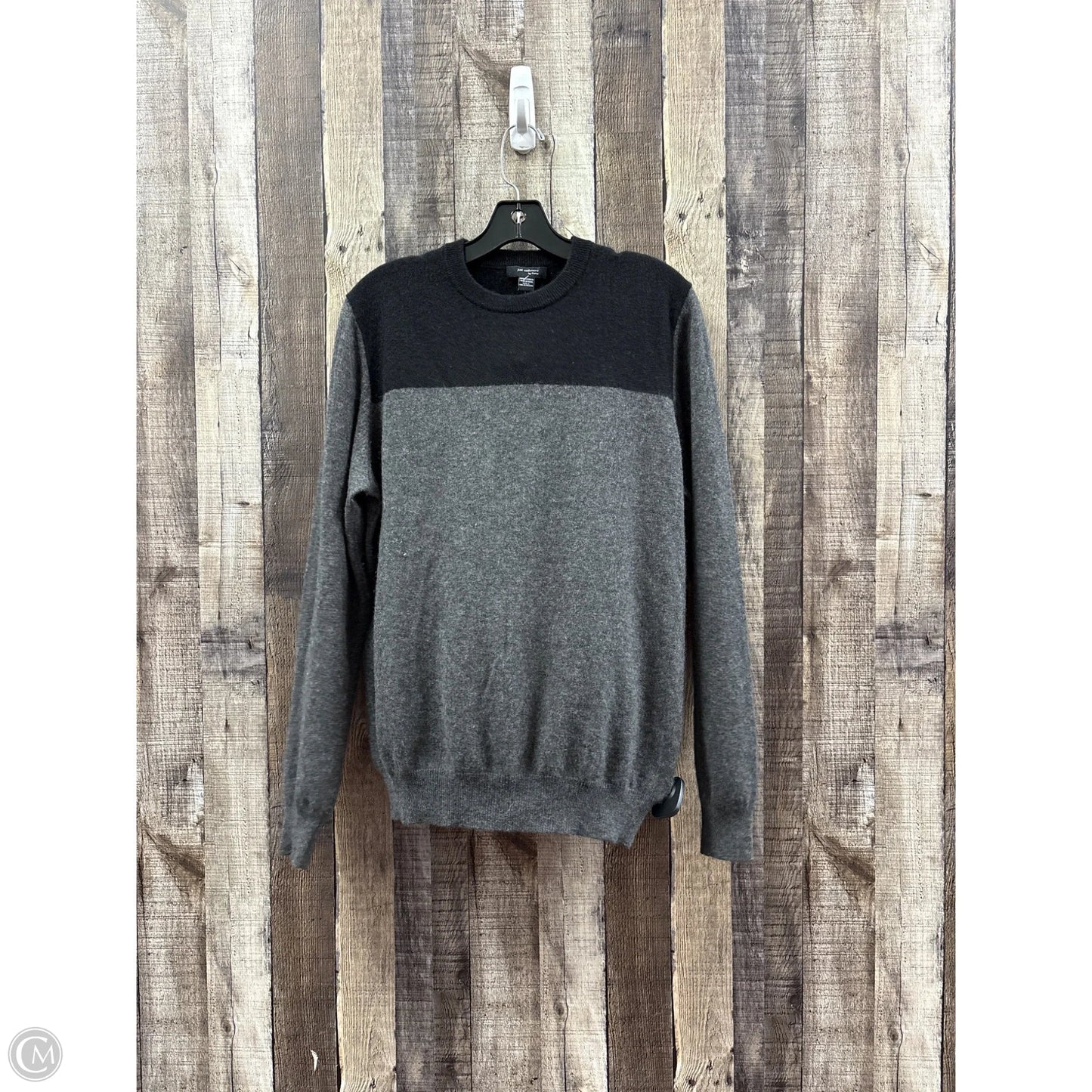 Sweater Cardigan By Clothes Mentor In Black & Grey, Size: L
