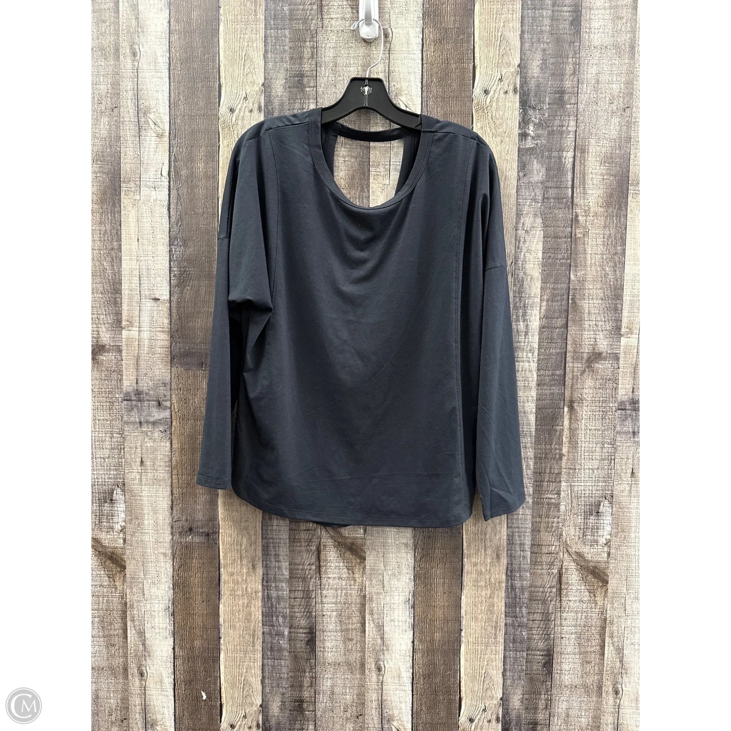 Athletic Top Long Sleeve Crewneck By All In Motion In Black, Size: L