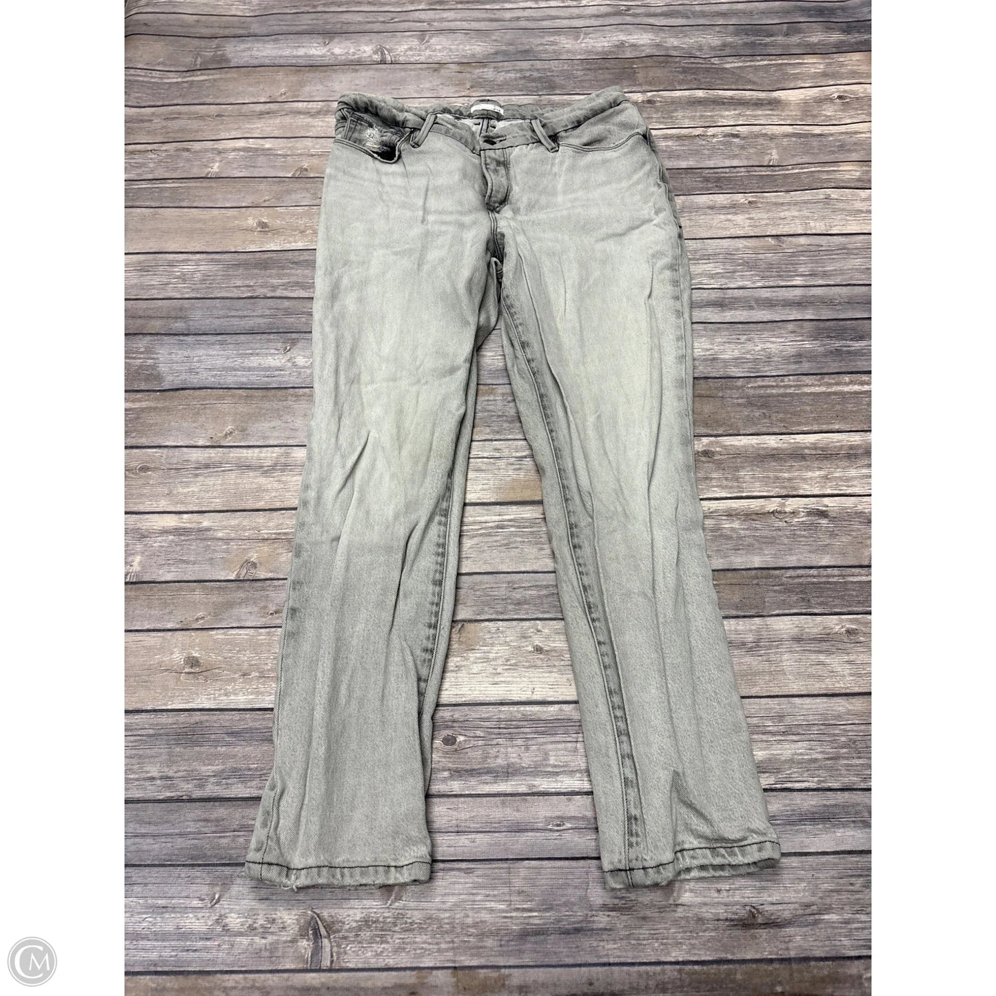 Jeans Skinny By Good American In Grey Denim, Size: 10