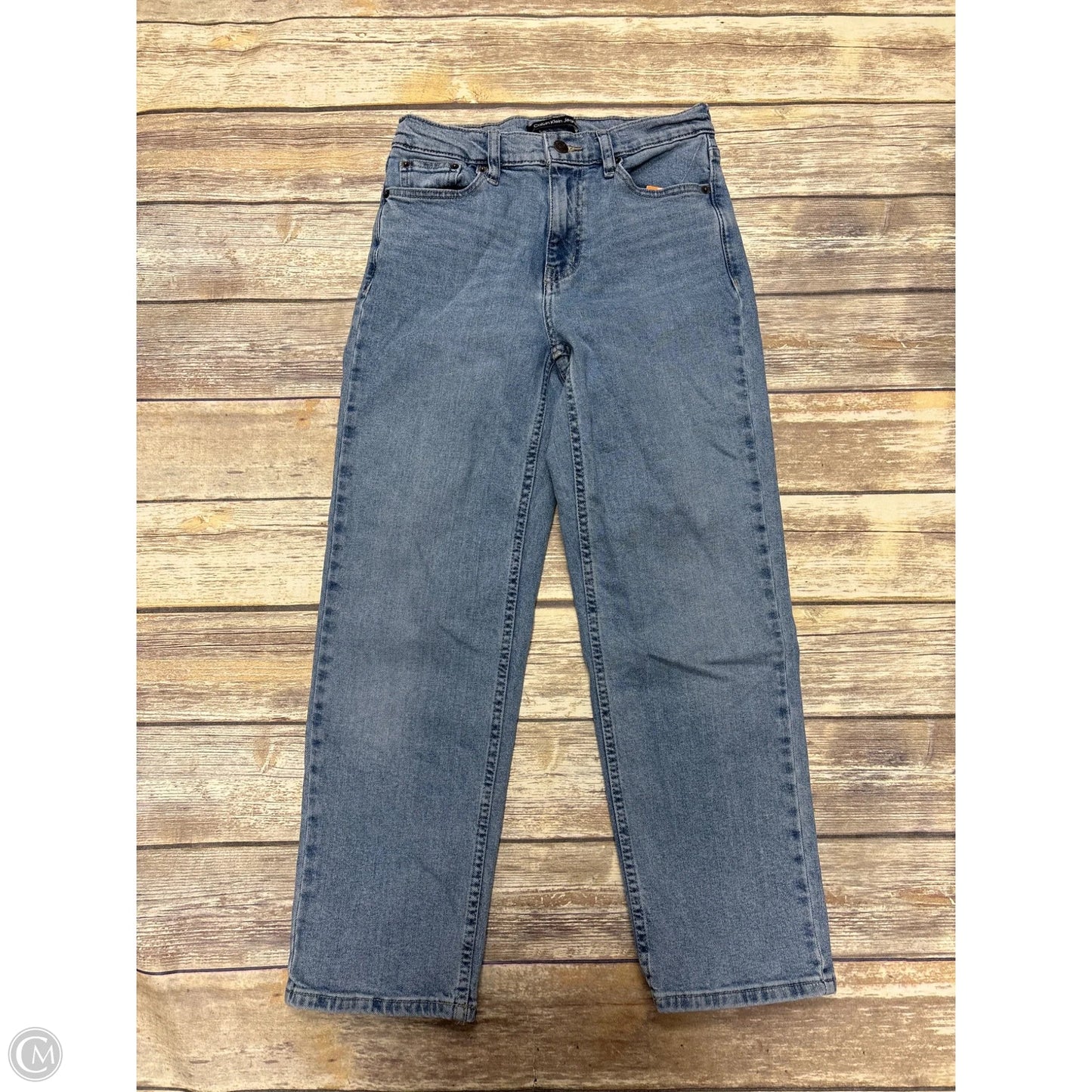 Jeans Straight By Calvin Klein In Blue Denim, Size: 4