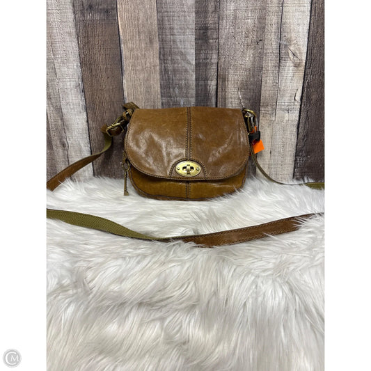 Crossbody Leather By Fossil, Size: Medium