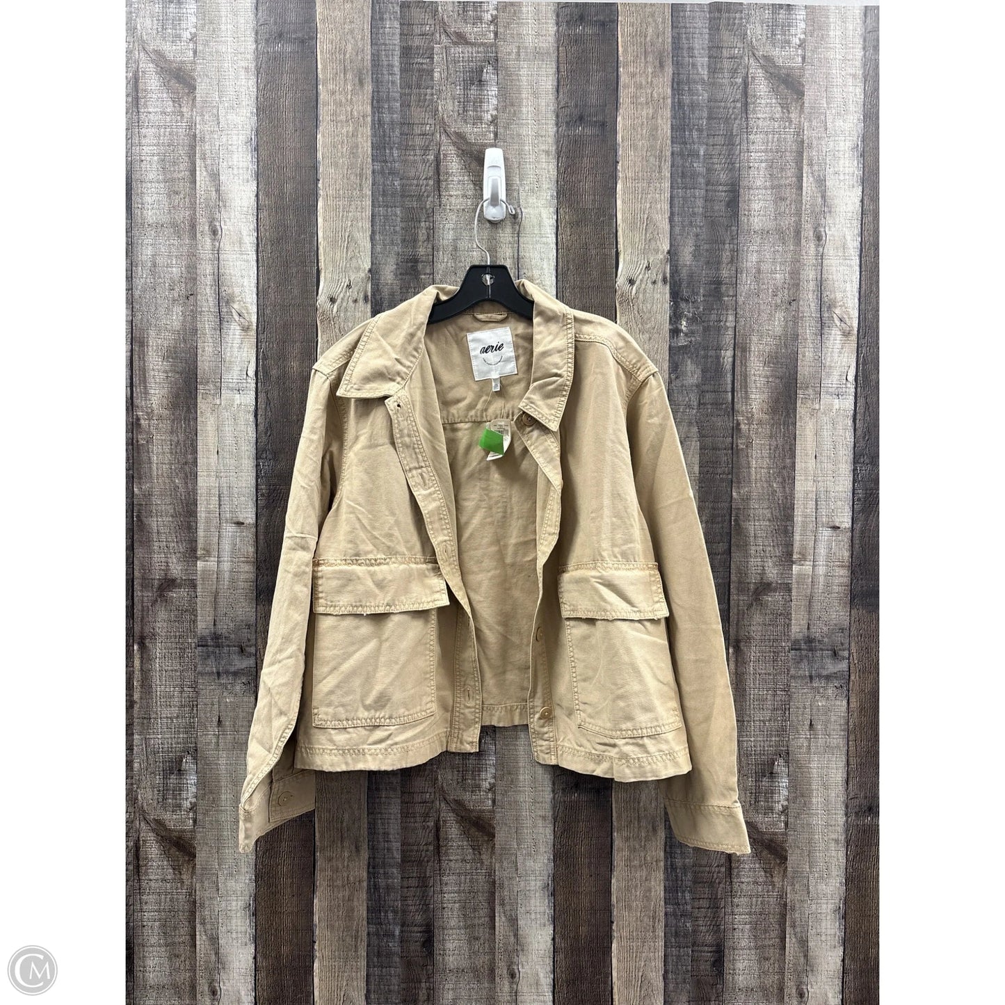 Jacket Denim By Aerie In Beige, Size: Xl