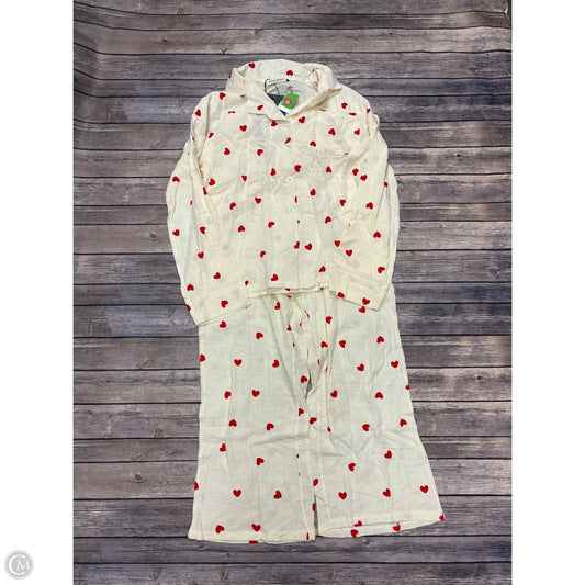 Pajamas 2pc By Cme In Cream & Red, Size: M