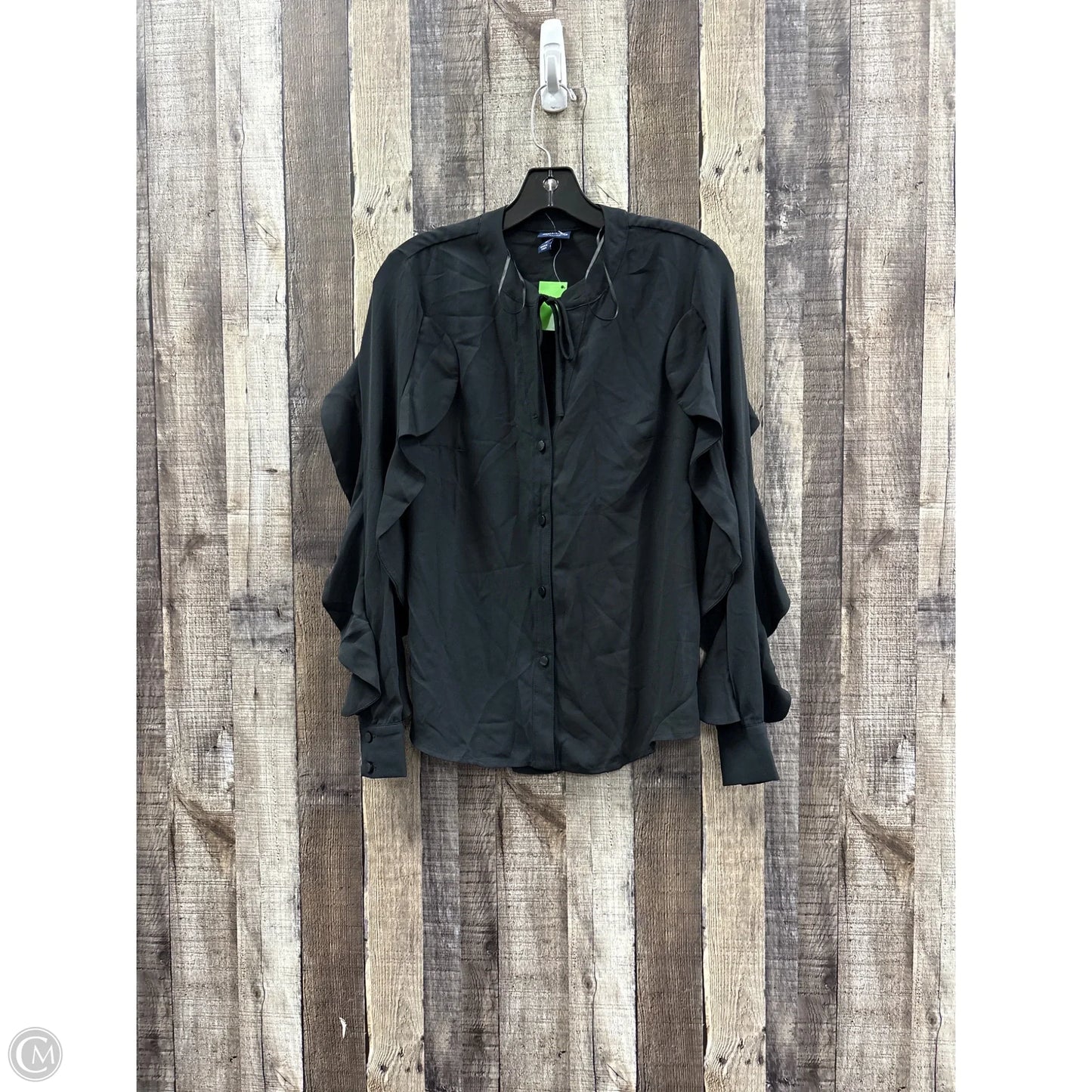 Top Long Sleeve By Scoop In Black, Size: Xs