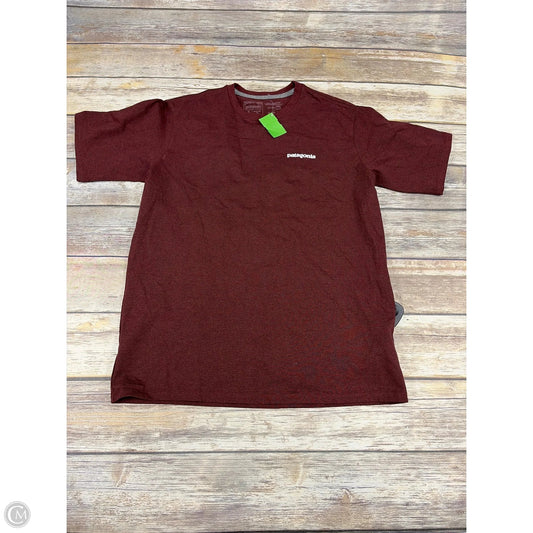 Athletic Top Short Sleeve By Patagonia In Maroon, Size: S