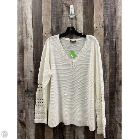 Sweater By Cme In Ivory, Size: 2x