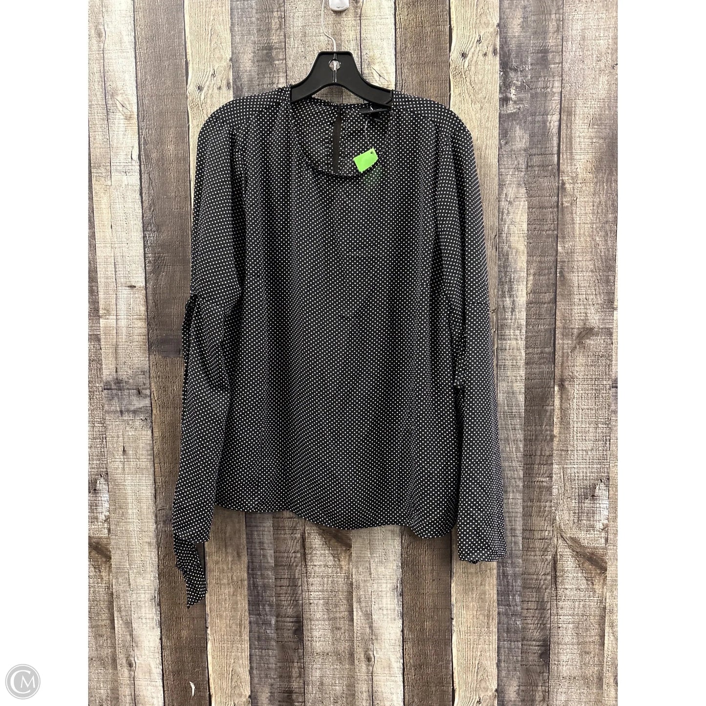 Top Long Sleeve By Who What Wear In Black, Size: L