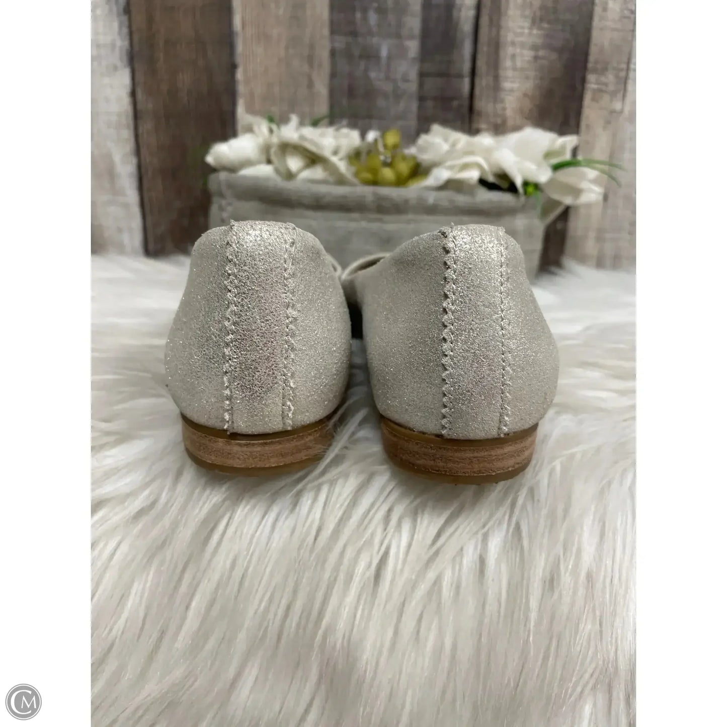 Shoes flats By Toms In Gold, Size: 6.5