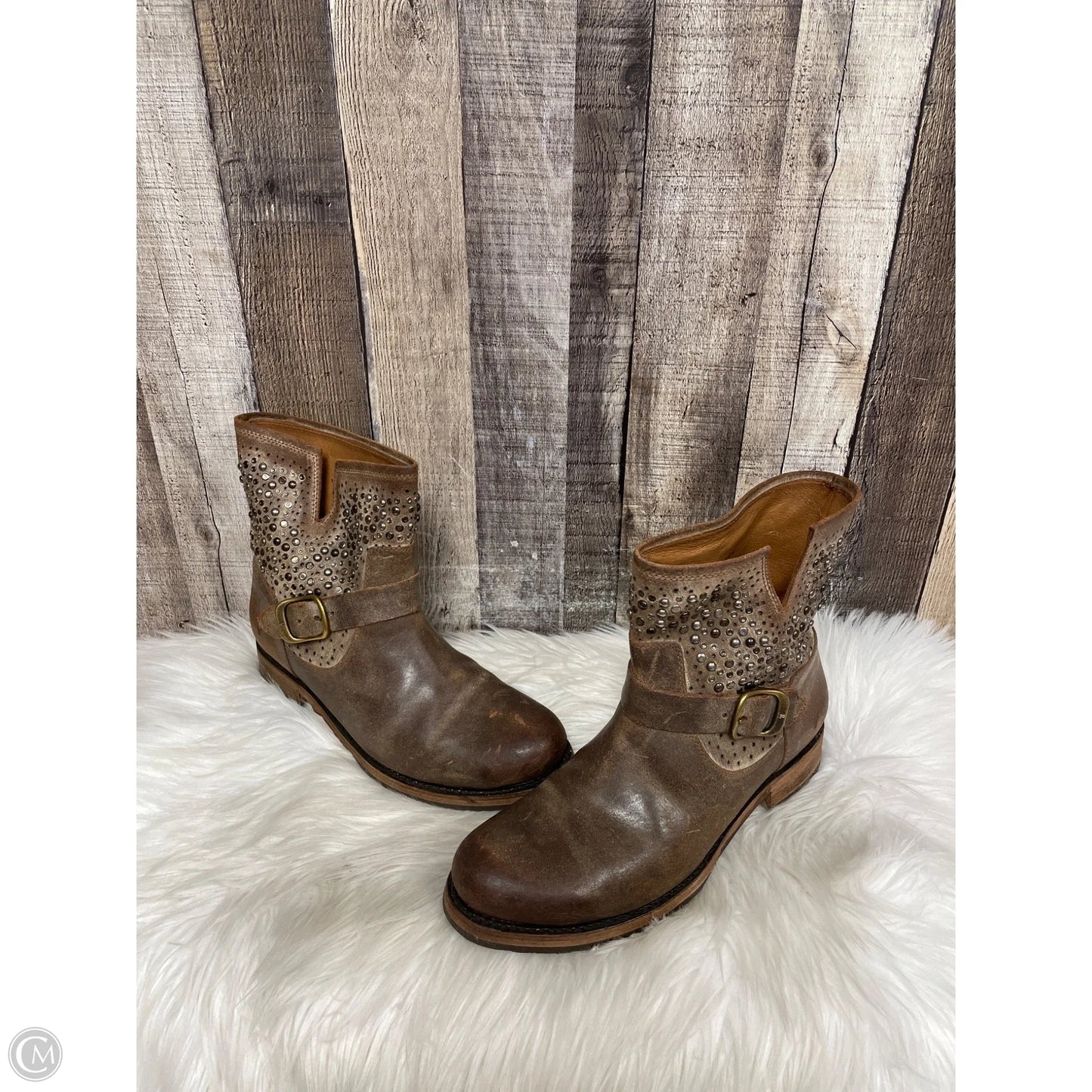 Boots Designer By Frye In Brown, Size: 11
