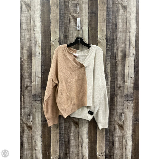 Sweater By Pink Lily In Tan, Size: Xl