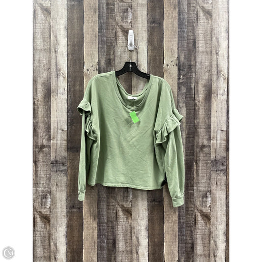 Sweatshirt Crewneck By Lucky Brand In Green, Size: S