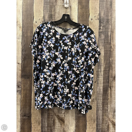 Top Short Sleeve By J. Jill In Floral Print, Size: L