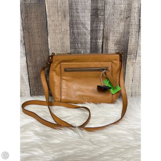Crossbody Leather By Fossil, Size: Medium