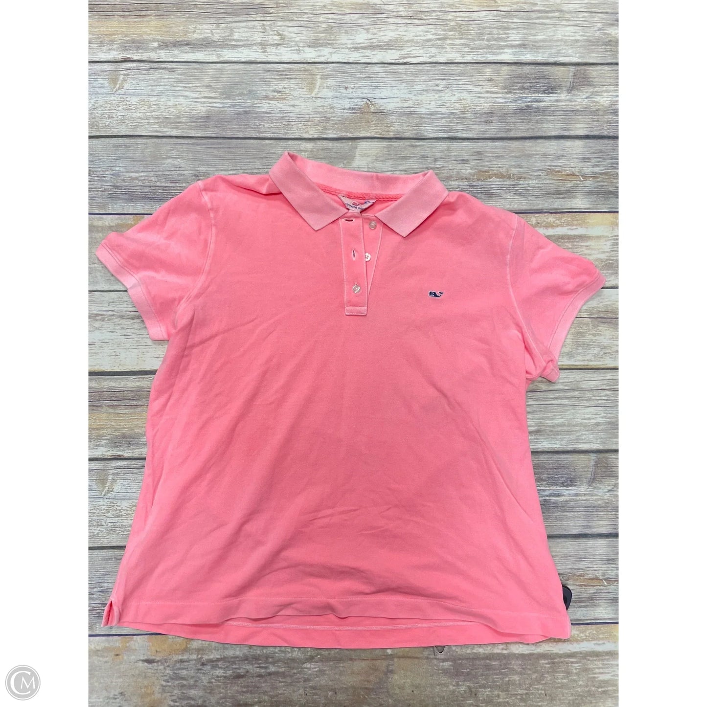 Top Short Sleeve By Vineyard Vines In Coral, Size: Xl