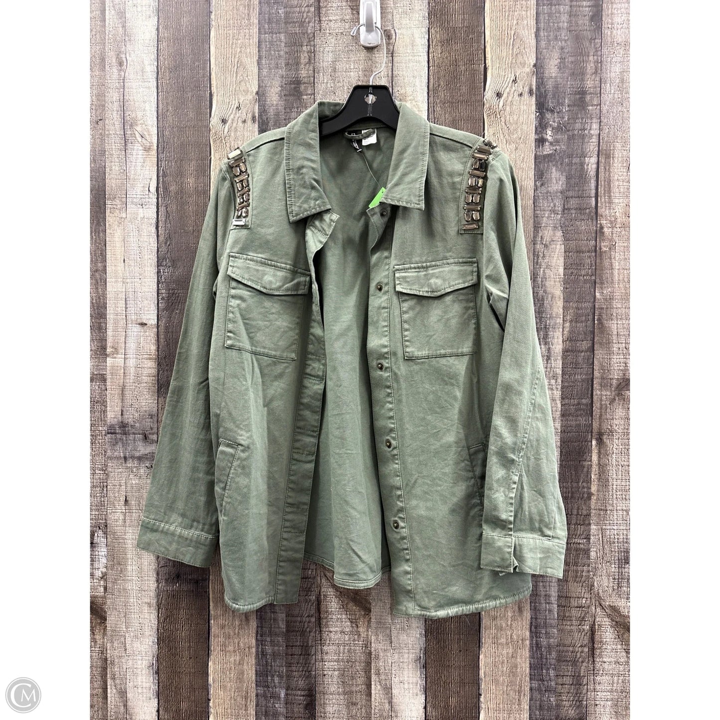Top Long Sleeve By Divided In Green, Size: M