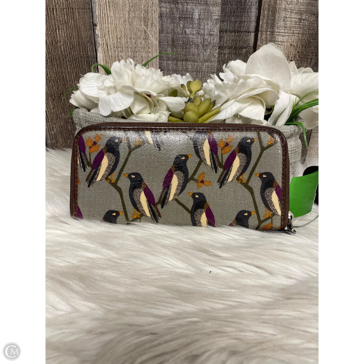 Wallet Leather By Fossil, Size: Medium