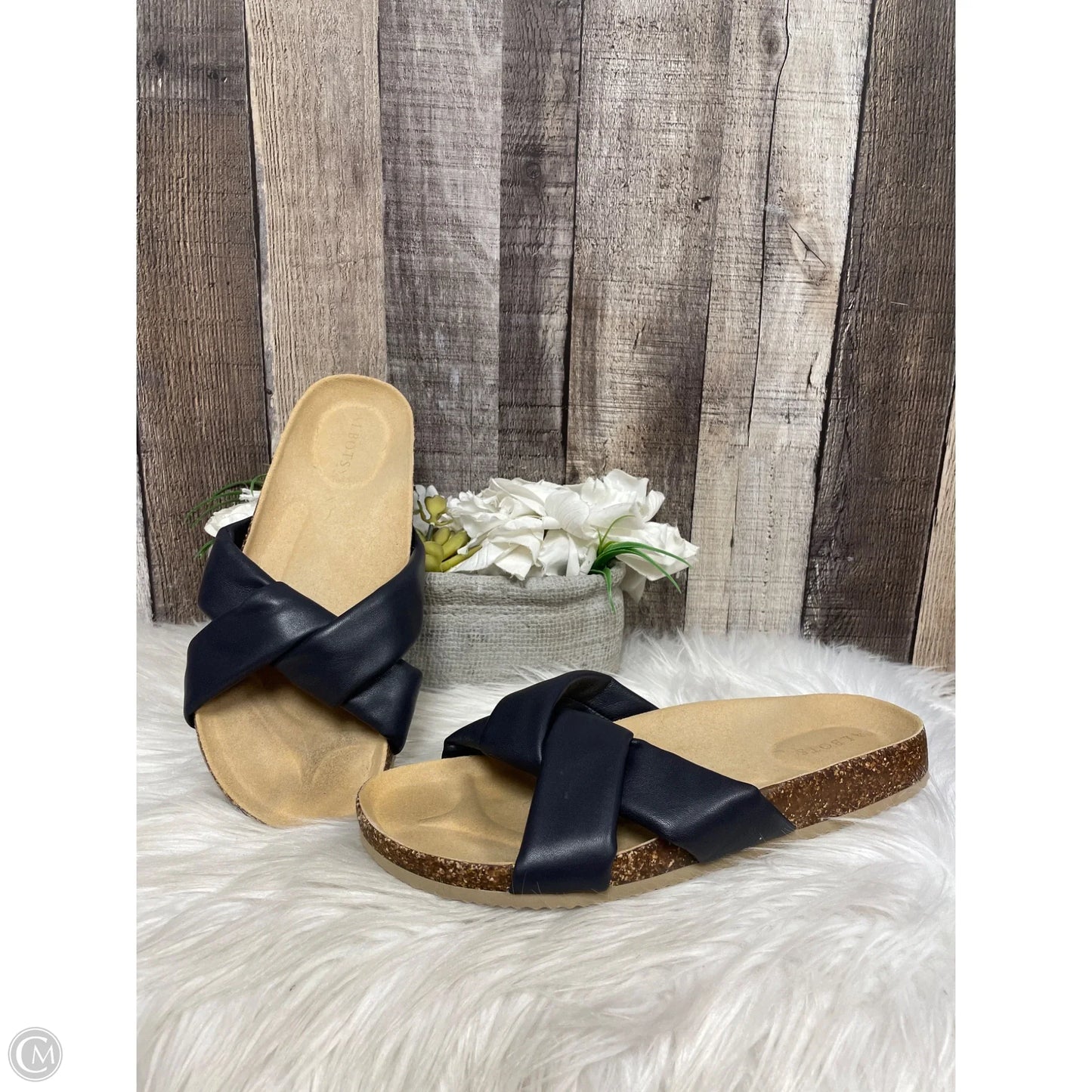 Sandals Flats By Talbots In Black, Size: 9.5
