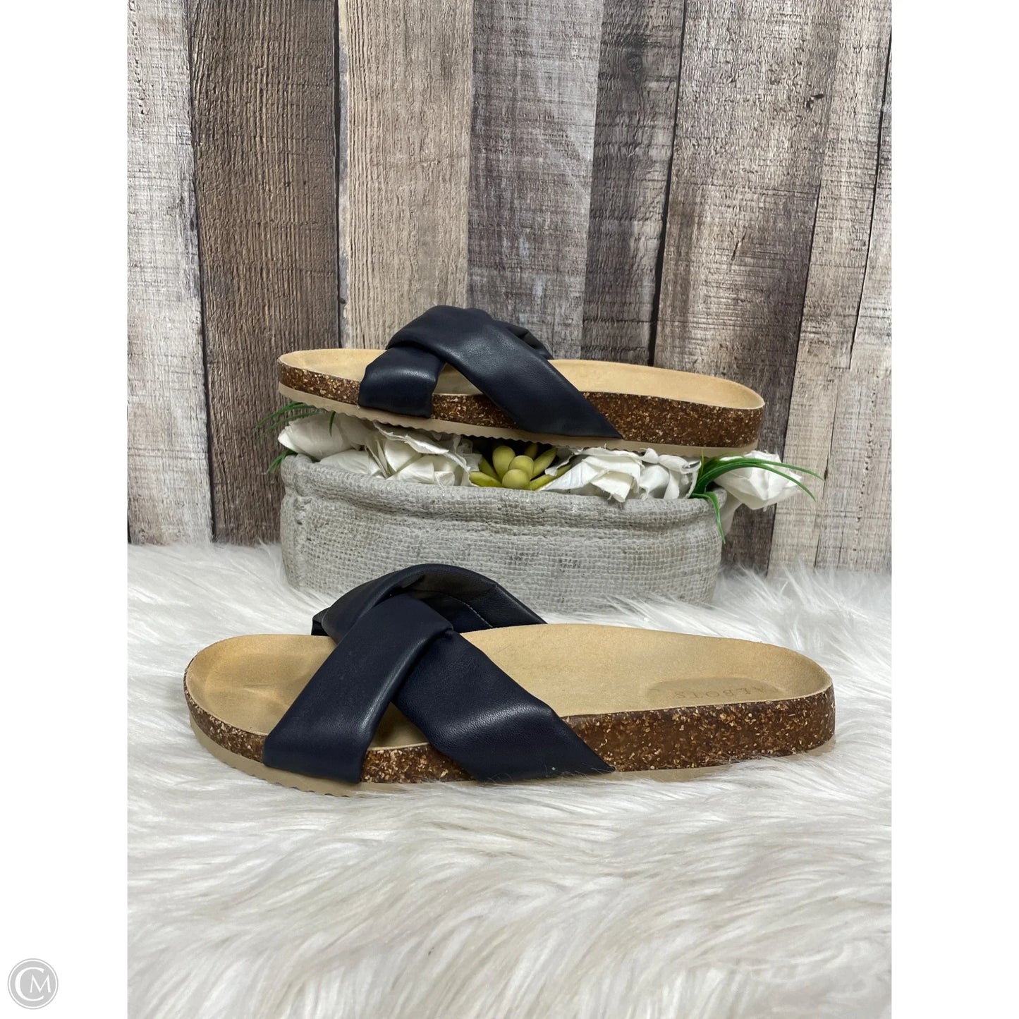 Sandals Flats By Talbots In Black, Size: 9.5