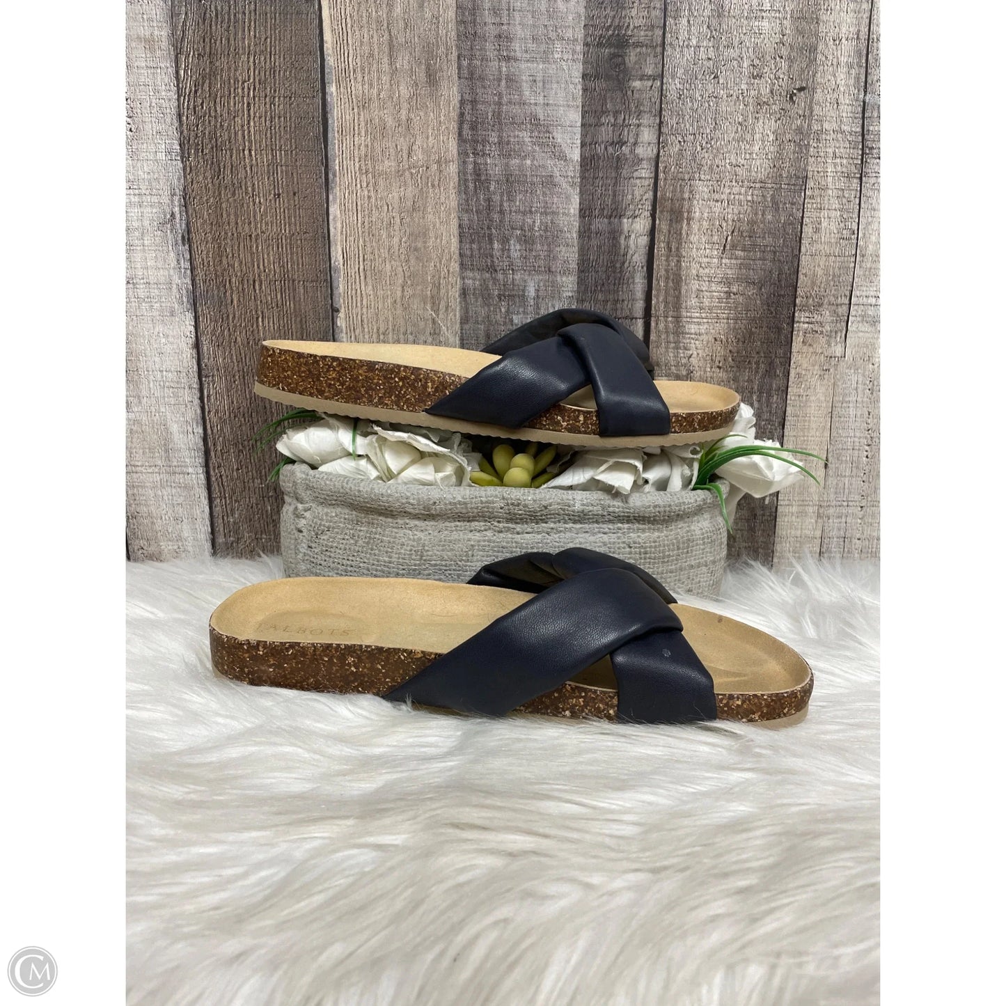 Sandals Flats By Talbots In Black, Size: 9.5