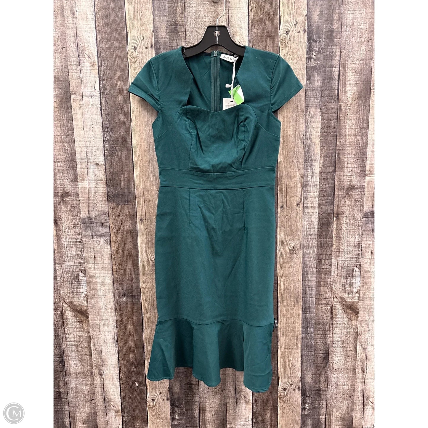 Dress Casual Midi By Grace + Karma In Green, Size: S