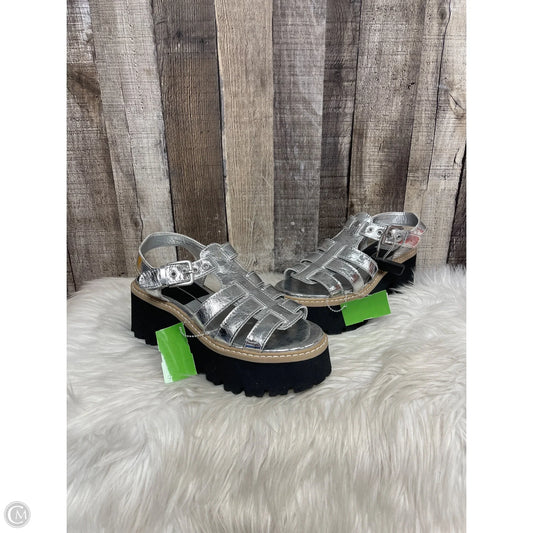 Sandals Heels Platform By Dolce Vita In Silver, Size: 7.5