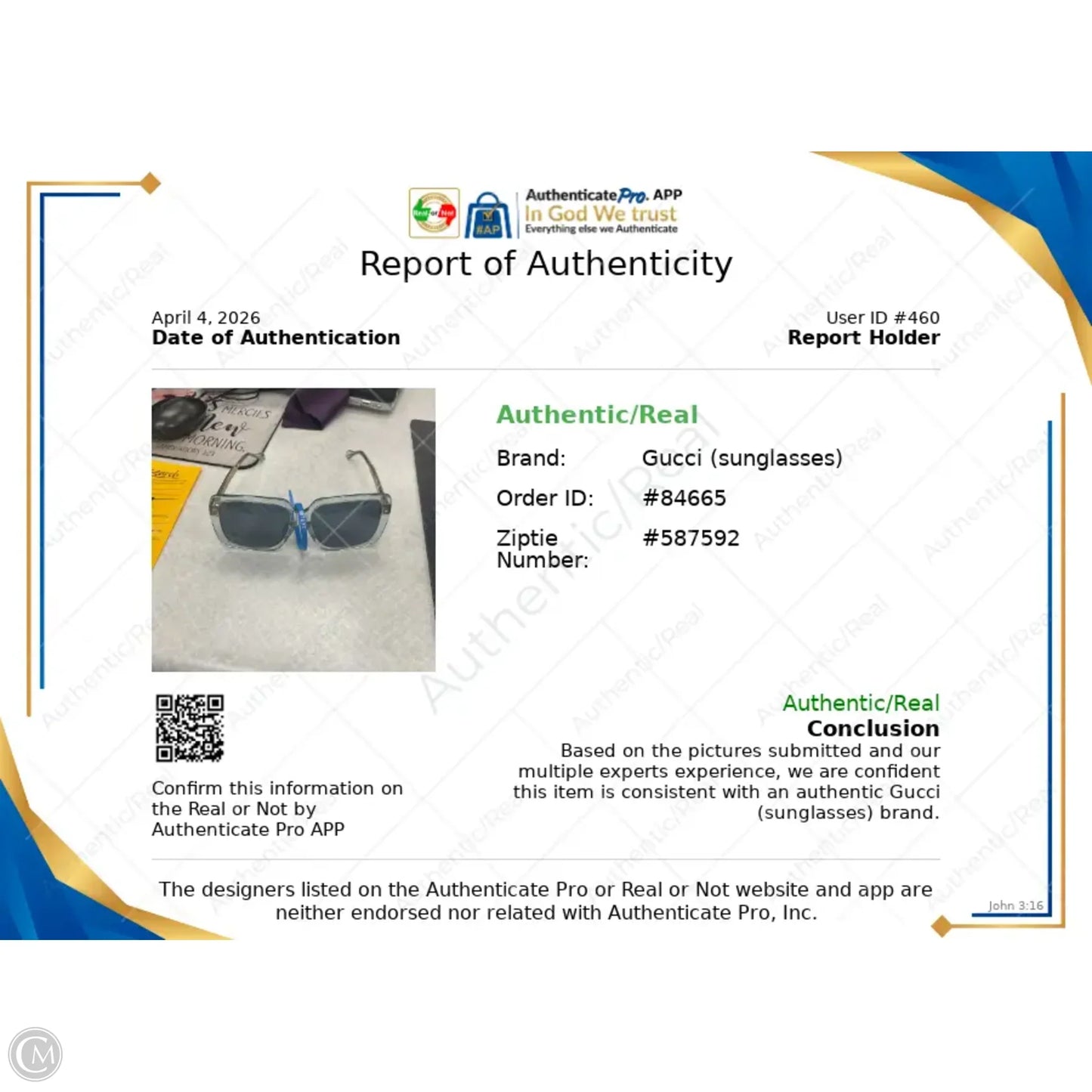 Sunglasses Luxury Designer By Gucci