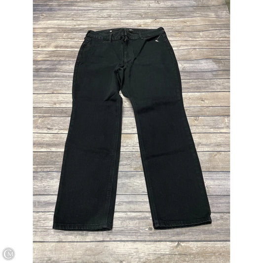 Jeans Straight By Old Navy In Black Denim, Size: 14