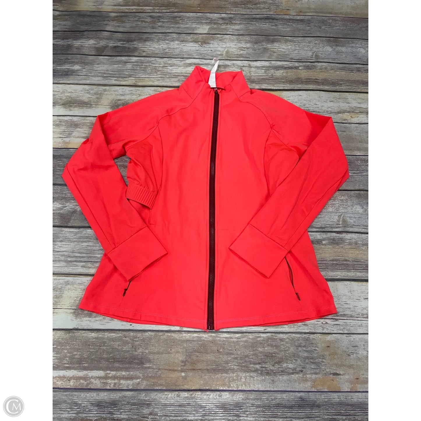 Athletic Jacket By Fabletics In Orange, Size: Xl